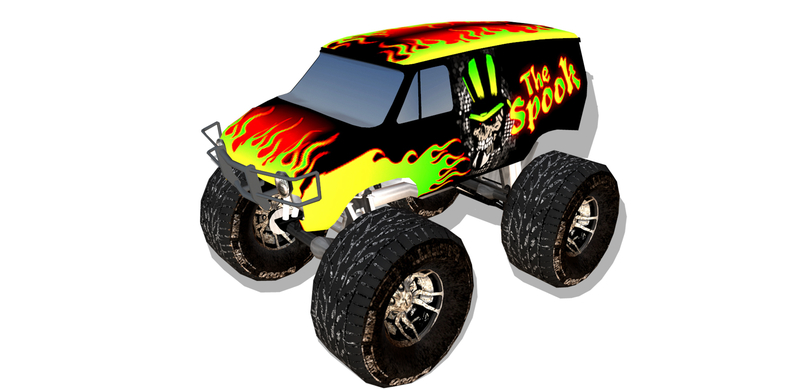 Fire monster Truck