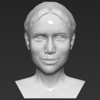 Meghan Markle bust 3D printing ready stl obj - Thumbnail 1