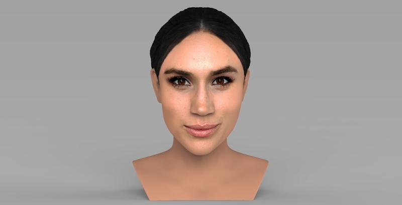 Meghan Markle bust ready for full color 3D printing