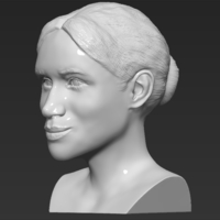 Meghan Markle bust ready for full color 3D printing - Thumbnail 9