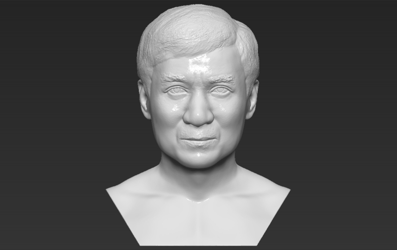 Jackie Chan bust 3D printing ready stl obj