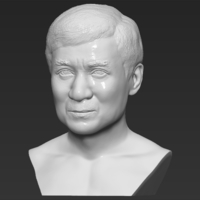 Jackie Chan bust 3D printing ready stl obj - Thumbnail 2