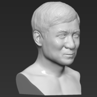 Jackie Chan bust 3D printing ready stl obj - Thumbnail 9