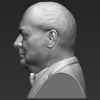 Winston Churchill bust 3D printing ready stl obj - Thumbnail 4