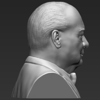 Winston Churchill bust 3D printing ready stl obj - Thumbnail 8