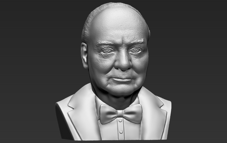Winston Churchill bust 3D printing ready stl obj 3D Print 272679