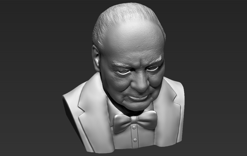 Winston Churchill bust 3D printing ready stl obj 3D Print 272680