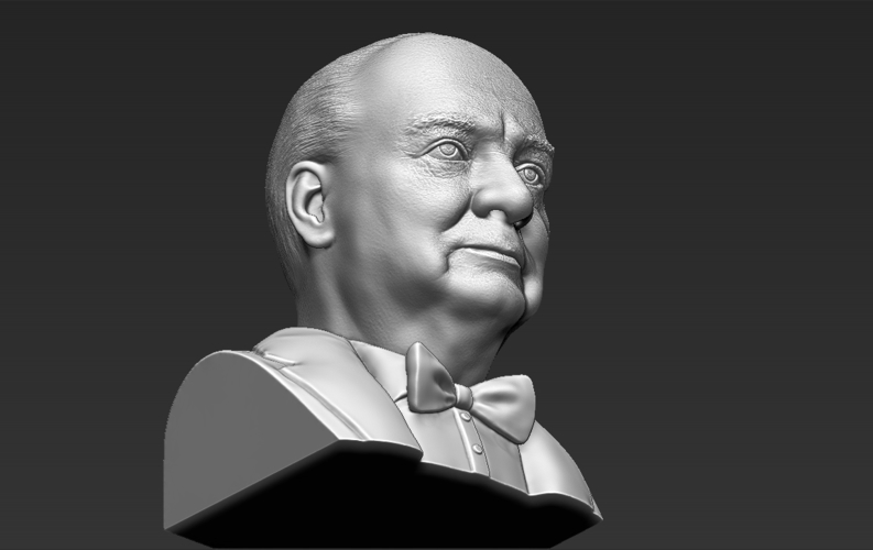 Winston Churchill bust 3D printing ready stl obj 3D Print 272682
