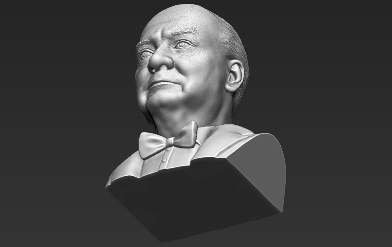 Winston Churchill bust 3D printing ready stl obj 3D Print 272683