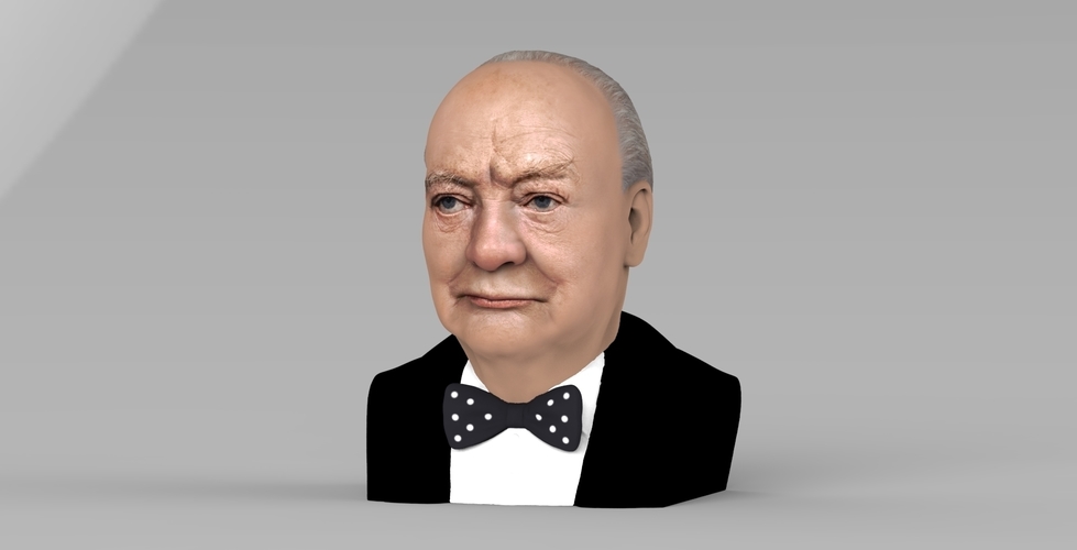 Winston Churchill bust ready for full color 3D printing 3D Print 272698