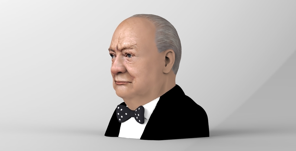 Winston Churchill bust ready for full color 3D printing 3D Print 272699