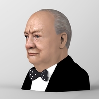 Winston Churchill bust ready for full color 3D printing - Thumbnail 3
