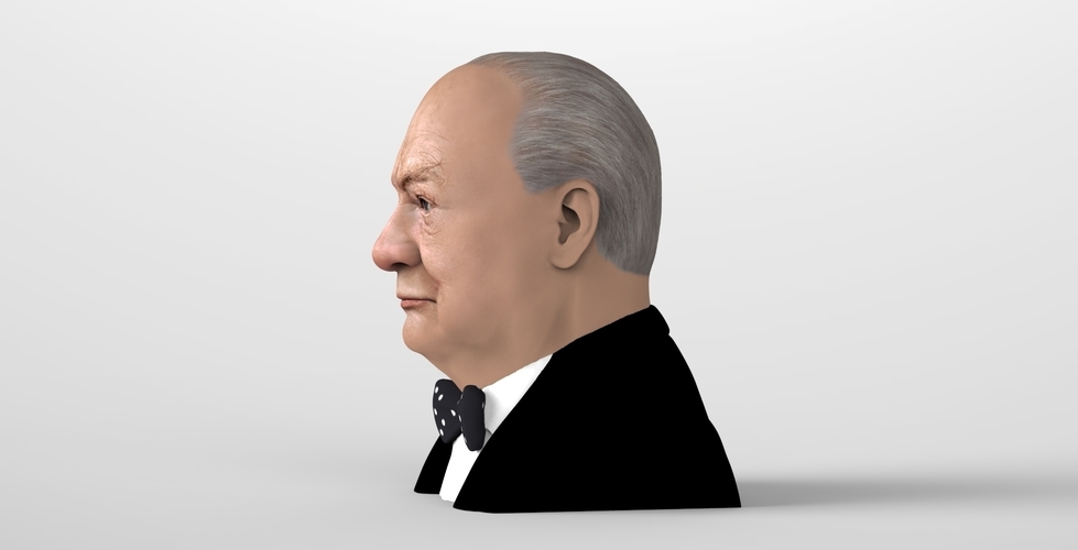 Winston Churchill bust ready for full color 3D printing 3D Print 272700