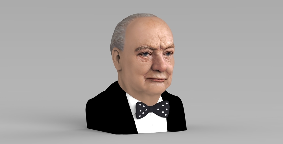 Winston Churchill bust ready for full color 3D printing 3D Print 272701