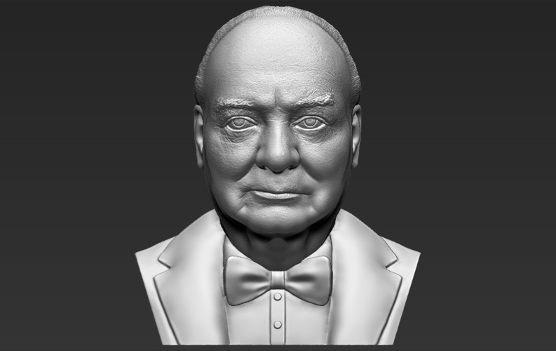 Winston Churchill bust ready for full color 3D printing 3D Print 272711