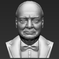 Winston Churchill bust ready for full color 3D printing - Thumbnail 7