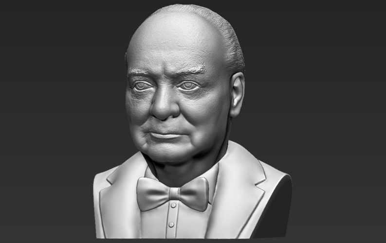 Winston Churchill bust ready for full color 3D printing 3D Print 272712