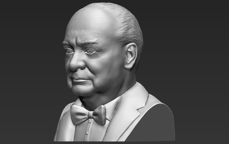 Winston Churchill bust ready for full color 3D printing 3D Print 272713