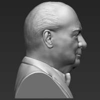 Winston Churchill bust ready for full color 3D printing - Thumbnail 10