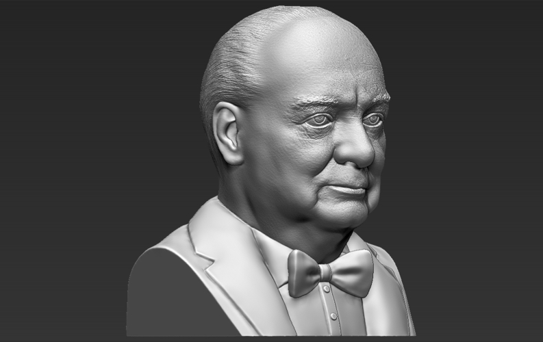 Winston Churchill bust ready for full color 3D printing 3D Print 272715