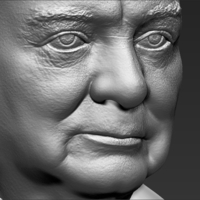 Winston Churchill bust ready for full color 3D printing - Thumbnail 13