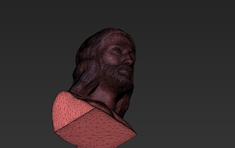 Jesus reconstruction based on Shroud of Turin 3D printing ready 3D Print 272743