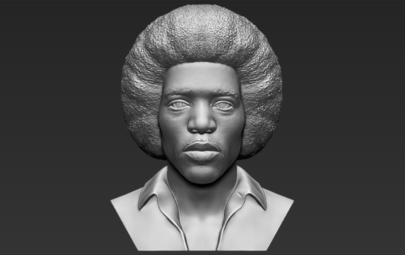 Jimi Hendrix bust 3D printing ready stl obj