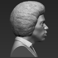 Jimi Hendrix bust 3D printing ready stl obj - Thumbnail 9