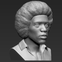 Jimi Hendrix bust 3D printing ready stl obj - Thumbnail 10