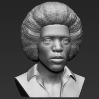 Jimi Hendrix bust 3D printing ready stl obj - Thumbnail 11