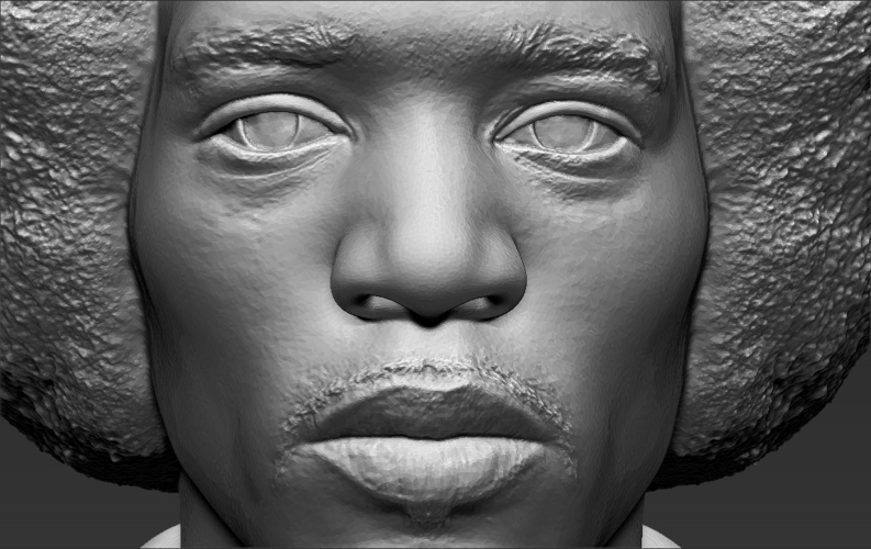 Jimi Hendrix bust 3D printing ready stl obj 3D Print 272764