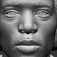 Jimi Hendrix bust 3D printing ready stl obj - Thumbnail 12