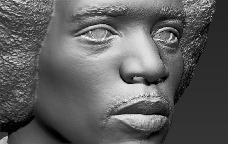 Jimi Hendrix bust 3D printing ready stl obj 3D Print 272765