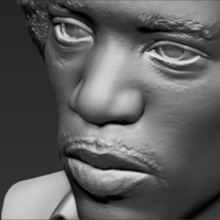 Jimi Hendrix bust 3D printing ready stl obj - Thumbnail 15