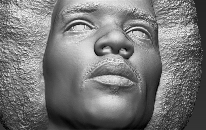 Jimi Hendrix bust 3D printing ready stl obj 3D Print 272768