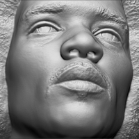 Jimi Hendrix bust 3D printing ready stl obj - Thumbnail 16