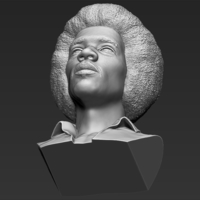 Jimi Hendrix bust 3D printing ready stl obj - Thumbnail 22