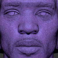 Jimi Hendrix bust 3D printing ready stl obj - Thumbnail 23