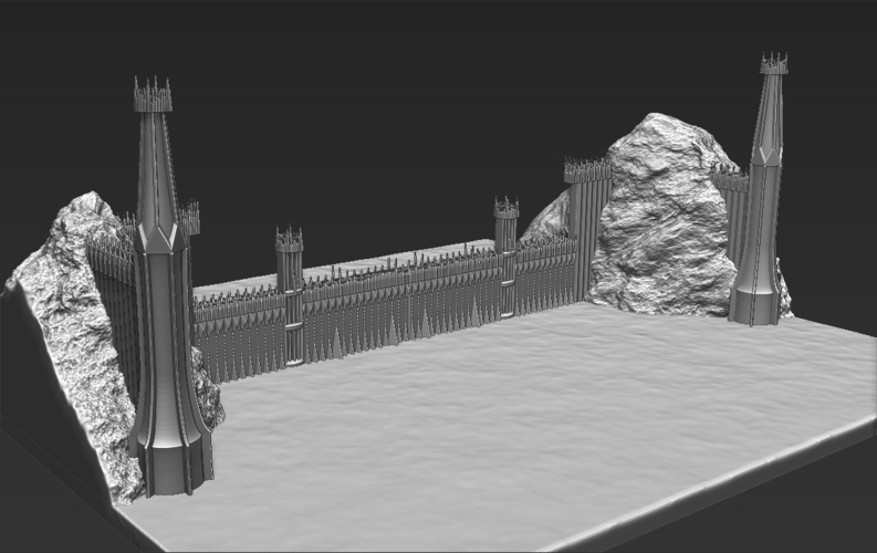 The Black Gate of Mordor from The Lord of the Rings stl obj 3D Print 272777