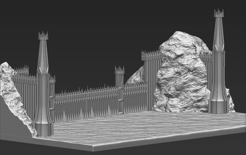 The Black Gate of Mordor from The Lord of the Rings stl obj 3D Print 272780
