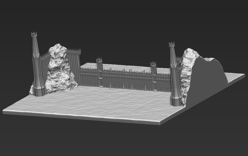 The Black Gate of Mordor from The Lord of the Rings stl obj 3D Print 272784