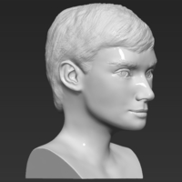 Audrey Hepburn bust 3D printing ready stl obj formats - Thumbnail 7