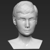 Audrey Hepburn bust 3D printing ready stl obj formats - Thumbnail 8