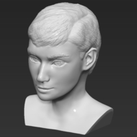 Audrey Hepburn bust 3D printing ready stl obj formats - Thumbnail 9