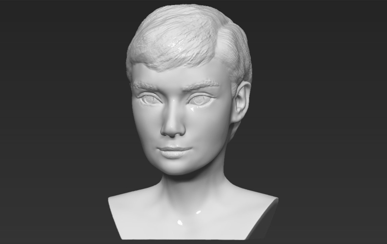Audrey Hepburn black and white bust for full color 3D printing 3D Print 272832