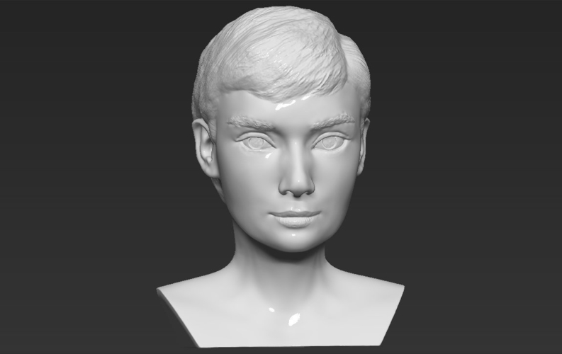 Audrey Hepburn black and white bust for full color 3D printing 3D Print 272836