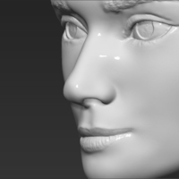 Audrey Hepburn black and white bust for full color 3D printing - Thumbnail 11
