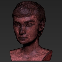 Audrey Hepburn black and white bust for full color 3D printing - Thumbnail 13