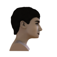 Audrey Hepburn black and white bust for full color 3D printing - Thumbnail 17