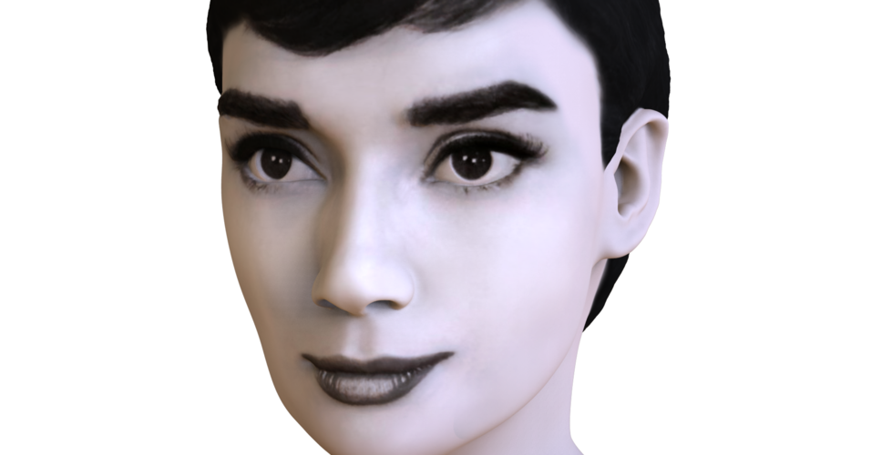 Audrey Hepburn black and white bust for full color 3D printing 3D Print 272848